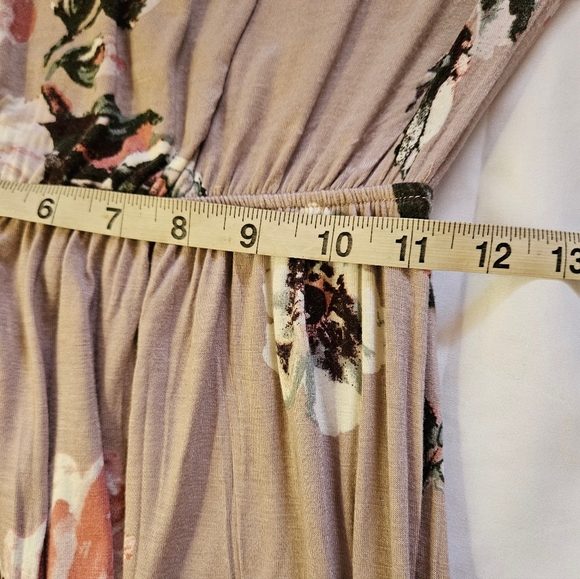 Sweet Lovely By Jen Womens Pink Floral Off The Shoulder Maxi Dress Size Small - Picture 9 of 11